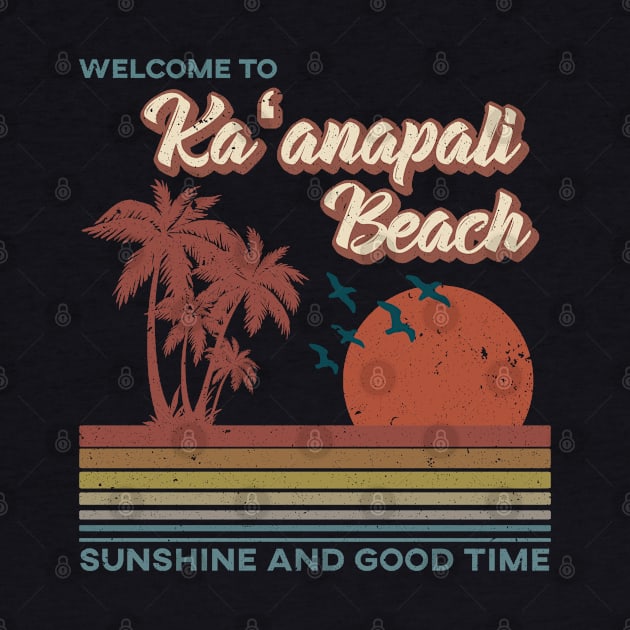 Ka'anapali Beach - Ka'anapali Beach Retro Sunset by Mondolikaview